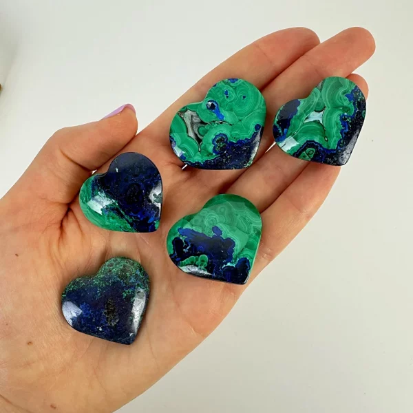 Rare Peruvian Azurite Malachite Heart